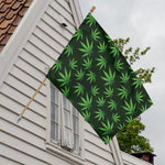 Pot Leaf Pattern Print House Flag