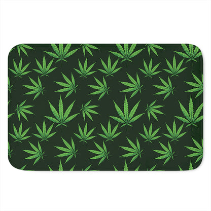Pot Leaf Pattern Print Indoor Door Mat