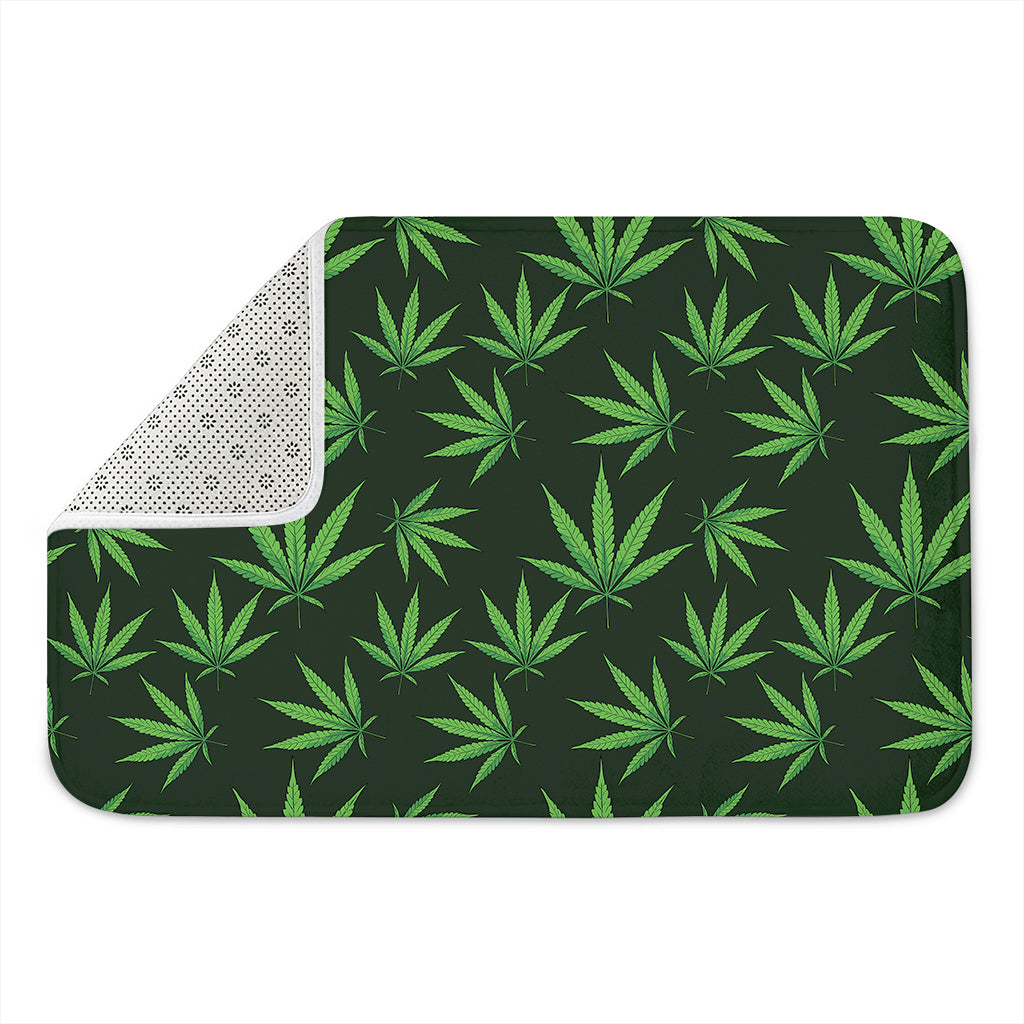 Pot Leaf Pattern Print Indoor Door Mat