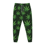 Pot Leaf Pattern Print Jogger Pants