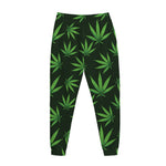 Pot Leaf Pattern Print Jogger Pants