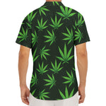 Pot Leaf Pattern Print Men's Deep V-Neck Shirt