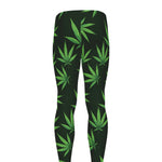 Pot Leaf Pattern Print Men's leggings