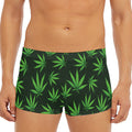 Pot Leaf Pattern Print Men's Short Boxer Briefs