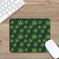 Pot Leaf Pattern Print Mouse Pad
