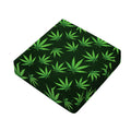 Pot Leaf Pattern Print Outdoor Seat Cushion Cover