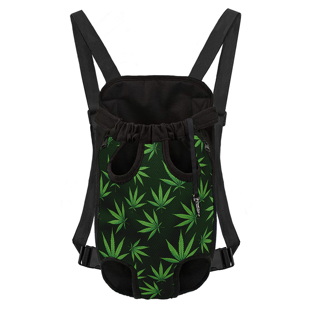 Pot Leaf Pattern Print Pet Carrier Backpack