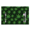 Pot Leaf Pattern Print Placemat