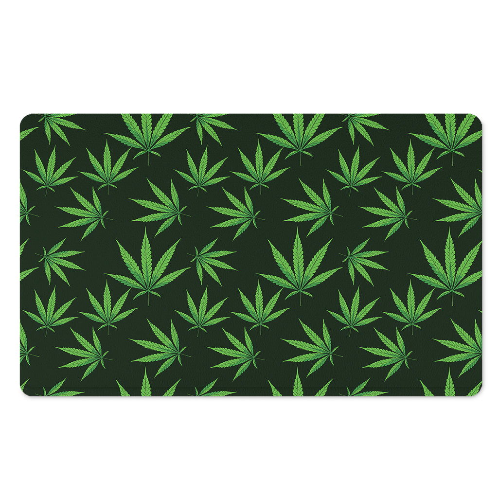 Pot Leaf Pattern Print Polyester Doormat