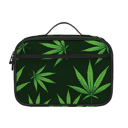 Pot Leaf Pattern Print Portable Lunch Bag