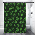 Pot Leaf Pattern Print Premium Shower Curtain