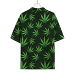 Pot Leaf Pattern Print Rayon Hawaiian Shirt