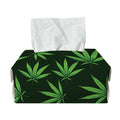 Pot Leaf Pattern Print Rectangle Tissue Box Cover