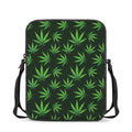 Pot Leaf Pattern Print Rectangular Crossbody Bag