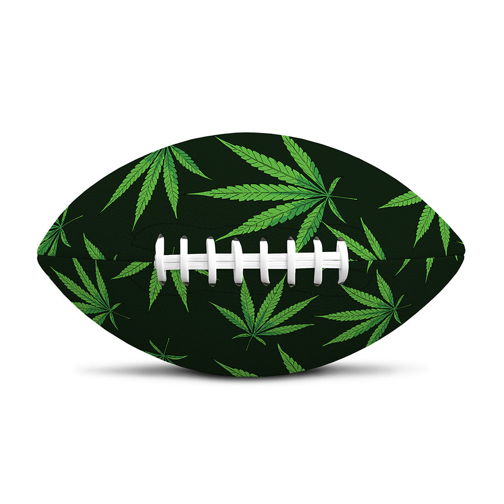 Pot Leaf Pattern Print Rugby Ball