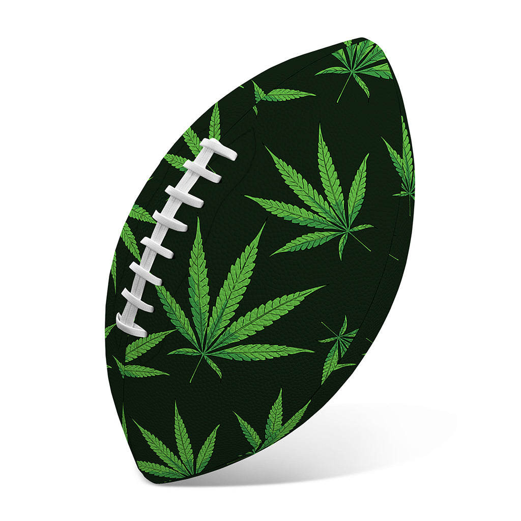 Pot Leaf Pattern Print Rugby Ball