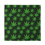 Pot Leaf Pattern Print Silk Bandana
