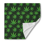 Pot Leaf Pattern Print Silk Bandana