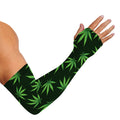 Pot Leaf Pattern Print Sun Protection Arm Sleeves