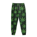 Pot Leaf Pattern Print Sweatpants