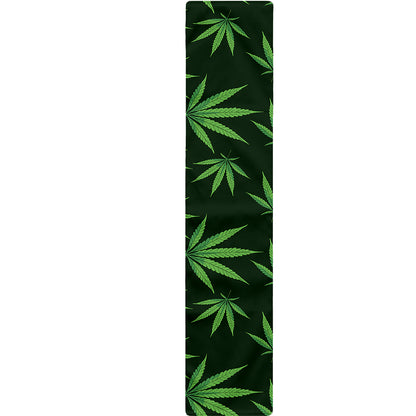 Pot Leaf Pattern Print Table Runner