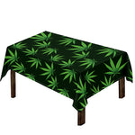 Pot Leaf Pattern Print Tablecloth