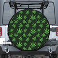Pot Leaf Pattern Print Tire Cover