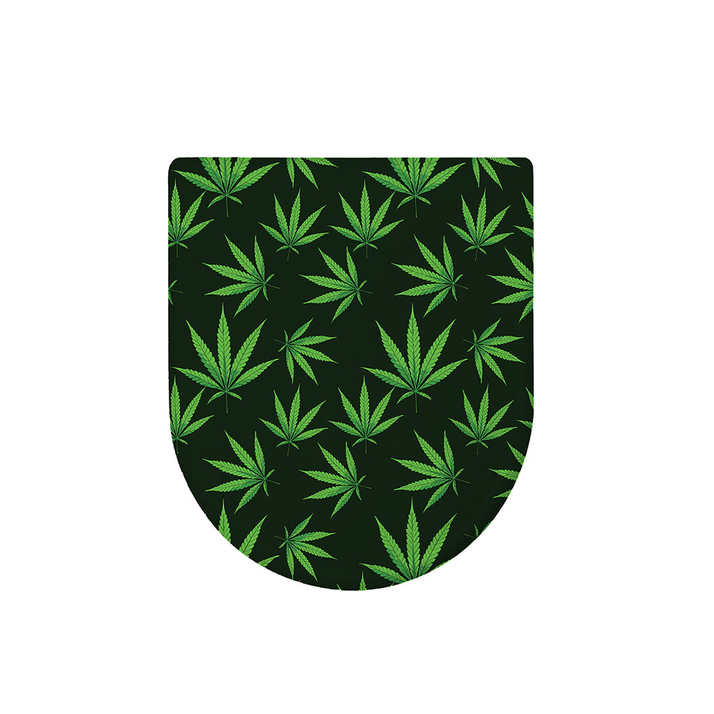 Pot Leaf Pattern Print Toilet Lid Cover
