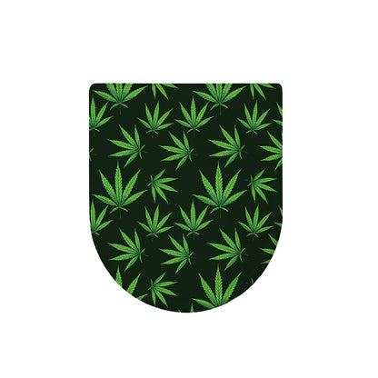 Pot Leaf Pattern Print Toilet Lid Cover