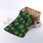 Pot Leaf Pattern Print Towel