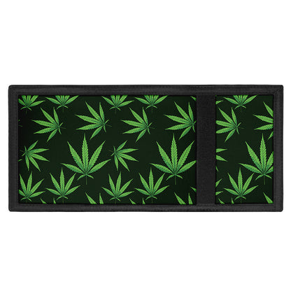 Pot Leaf Pattern Print Trifold Wallet
