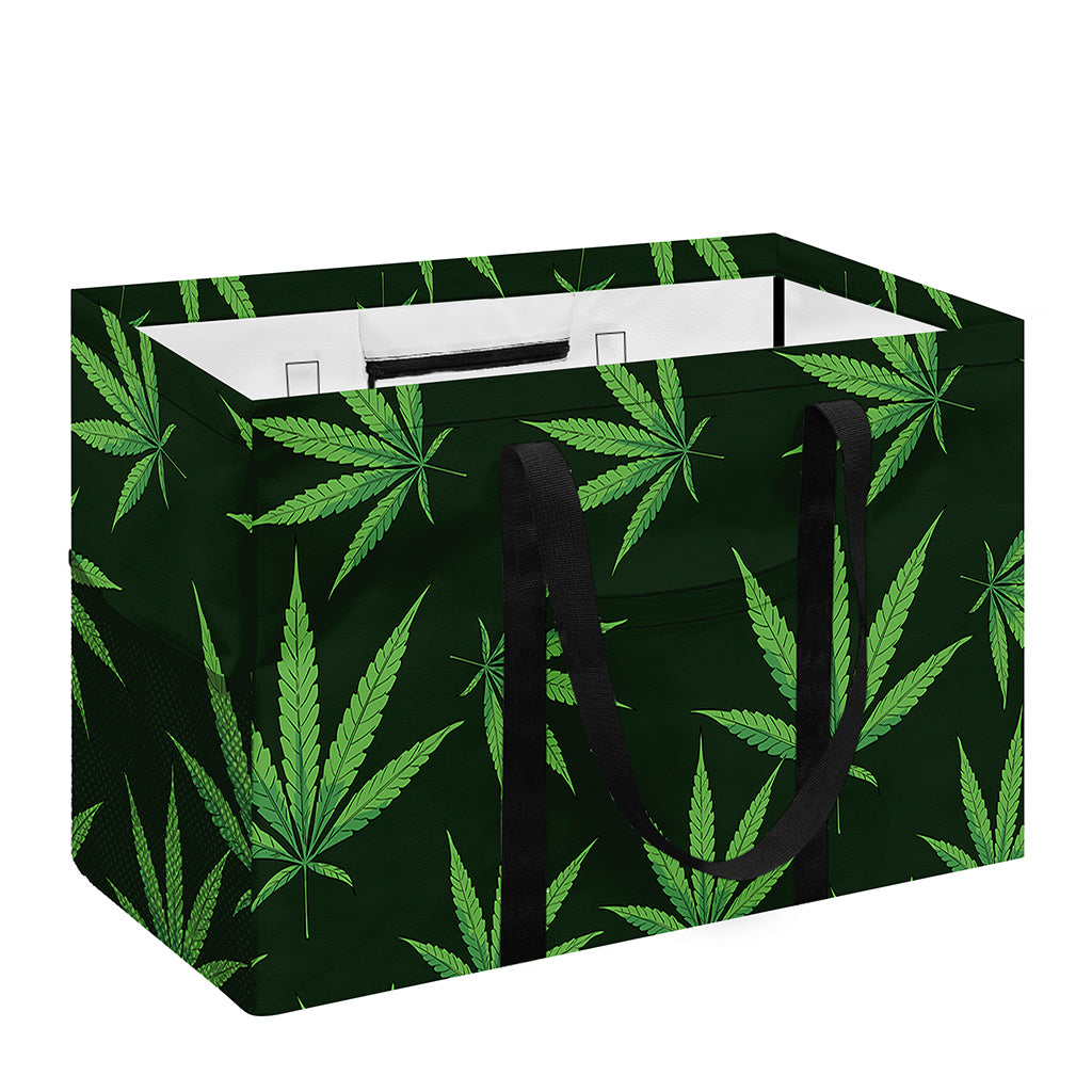 Pot Leaf Pattern Print Utility Tote Bag