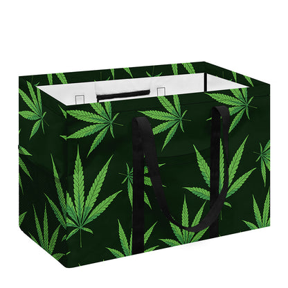 Pot Leaf Pattern Print Utility Tote Bag