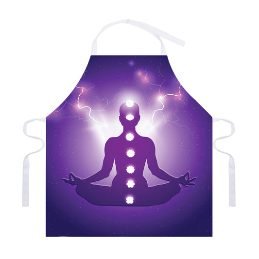 Power Of Seven Chakras Print Adjustable Apron