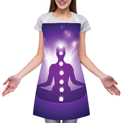 Power Of Seven Chakras Print Adjustable Apron