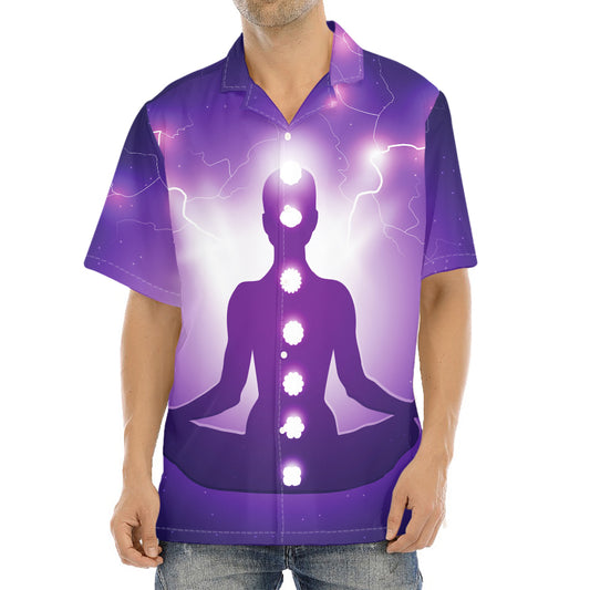 Power Of Seven Chakras Print Aloha Shirt