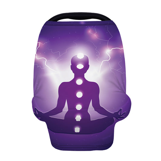 Power Of Seven Chakras Print Baby Seat Cover