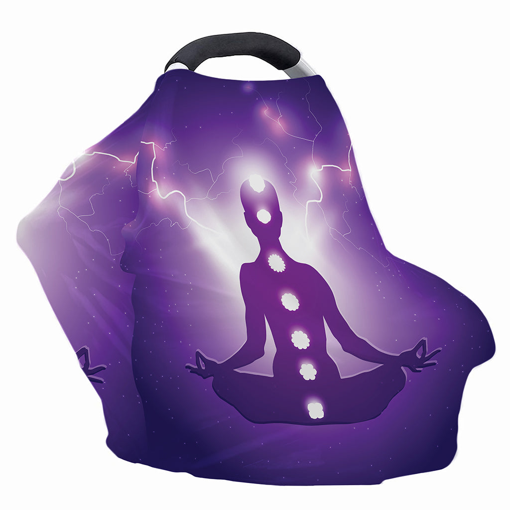 Power Of Seven Chakras Print Baby Seat Cover