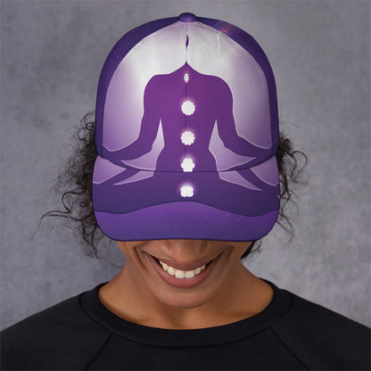 Power Of Seven Chakras Print Baseball Cap