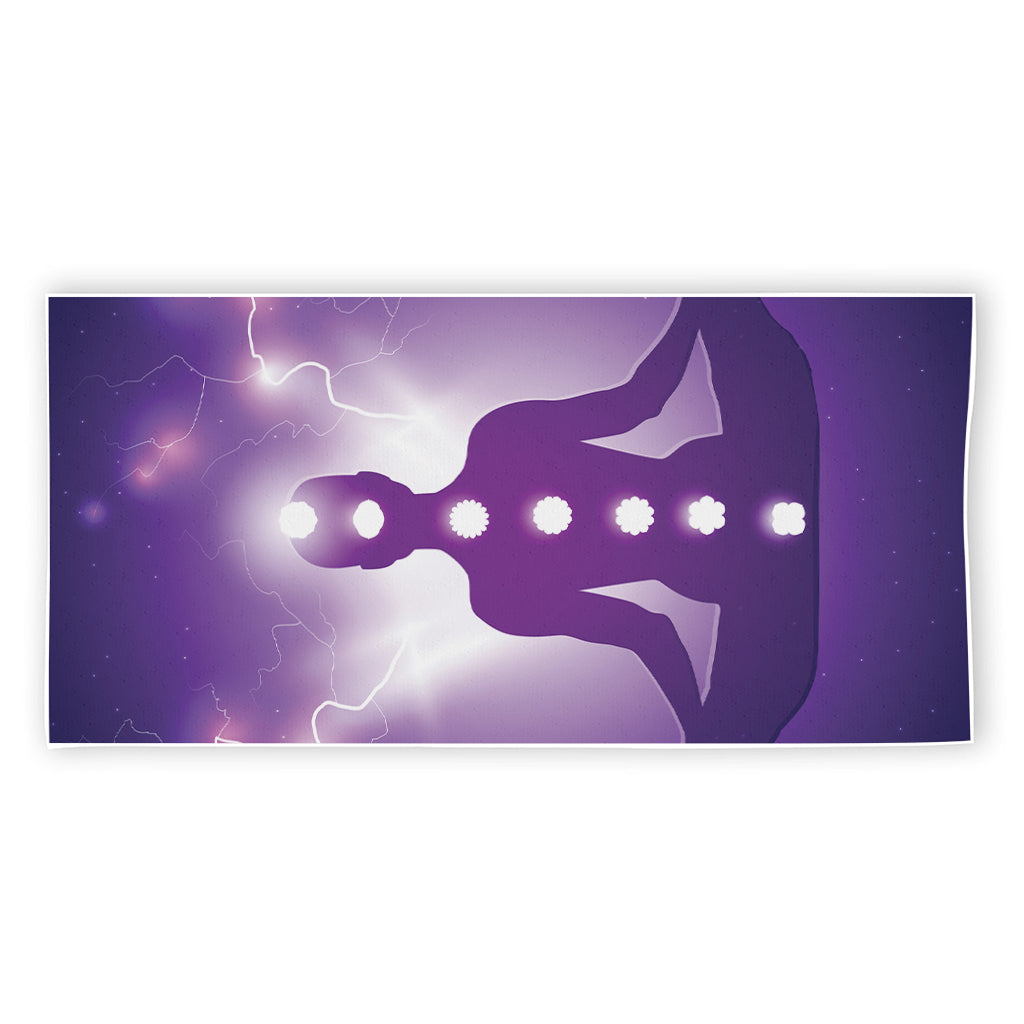 Power Of Seven Chakras Print Beach Towel
