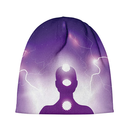 Power Of Seven Chakras Print Beanie