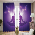 Power Of Seven Chakras Print Dimout Pencil Pleat Curtains