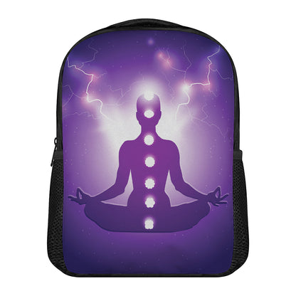 Power Of Seven Chakras Print Casual Backpack