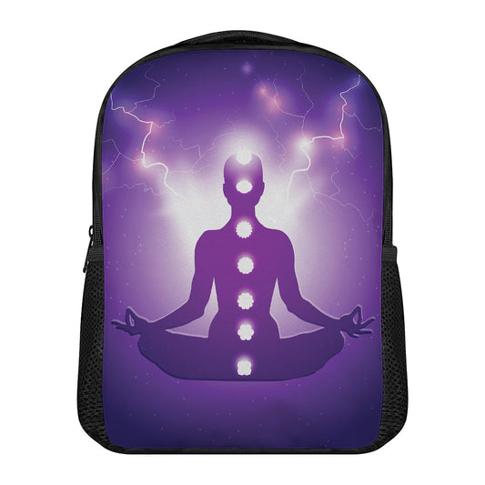 Power Of Seven Chakras Print Casual Backpack