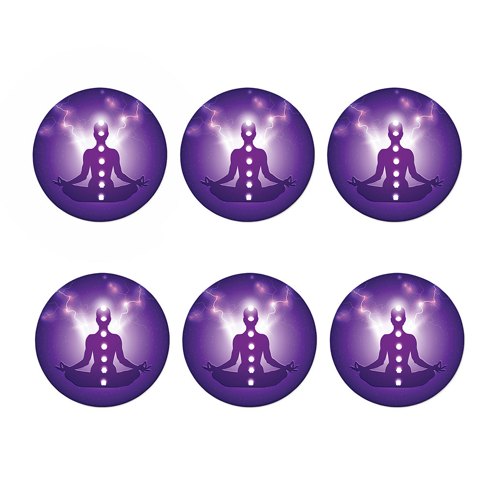 Power Of Seven Chakras Print Coaster Set