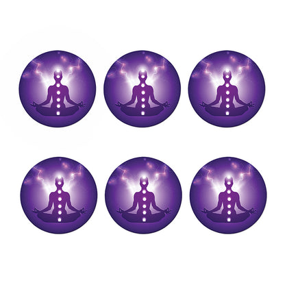 Power Of Seven Chakras Print Coaster Set