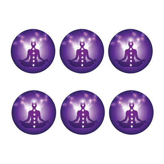 Power Of Seven Chakras Print Coaster Set