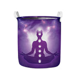 Power Of Seven Chakras Print Collapsible Laundry Basket