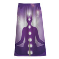 Power Of Seven Chakras Print Cotton Front Slit Maxi Skirt