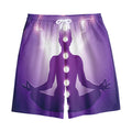 Power Of Seven Chakras Print Cotton Shorts